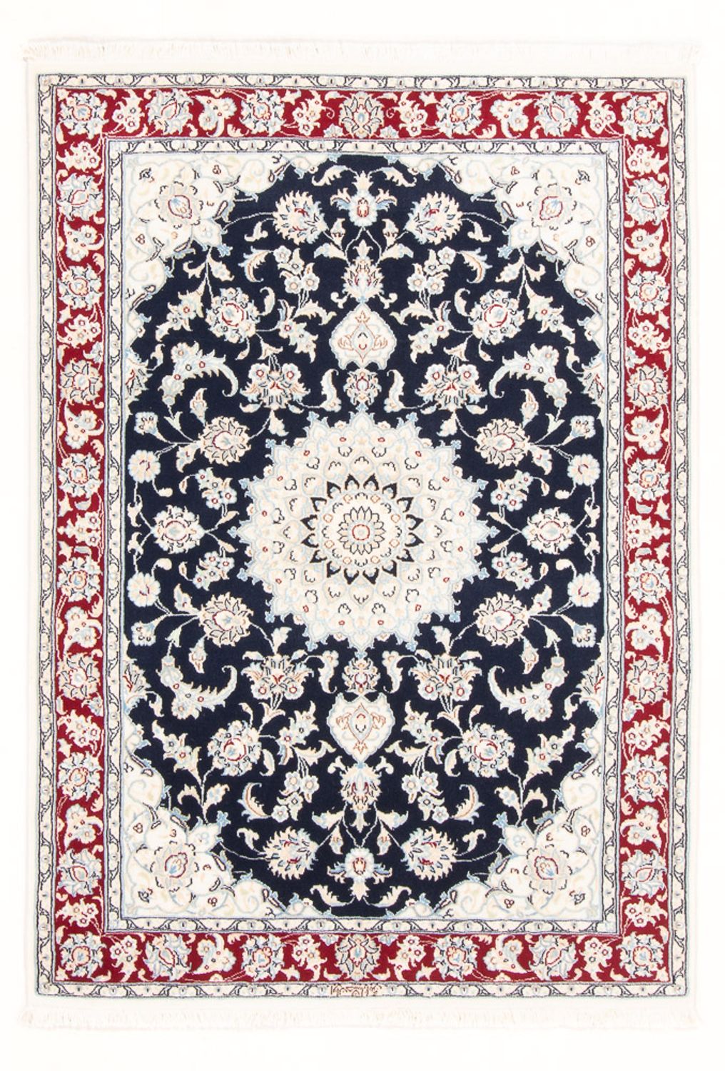 Perserteppich - Nain - Royal - 151 x 105 cm - dunkelblau