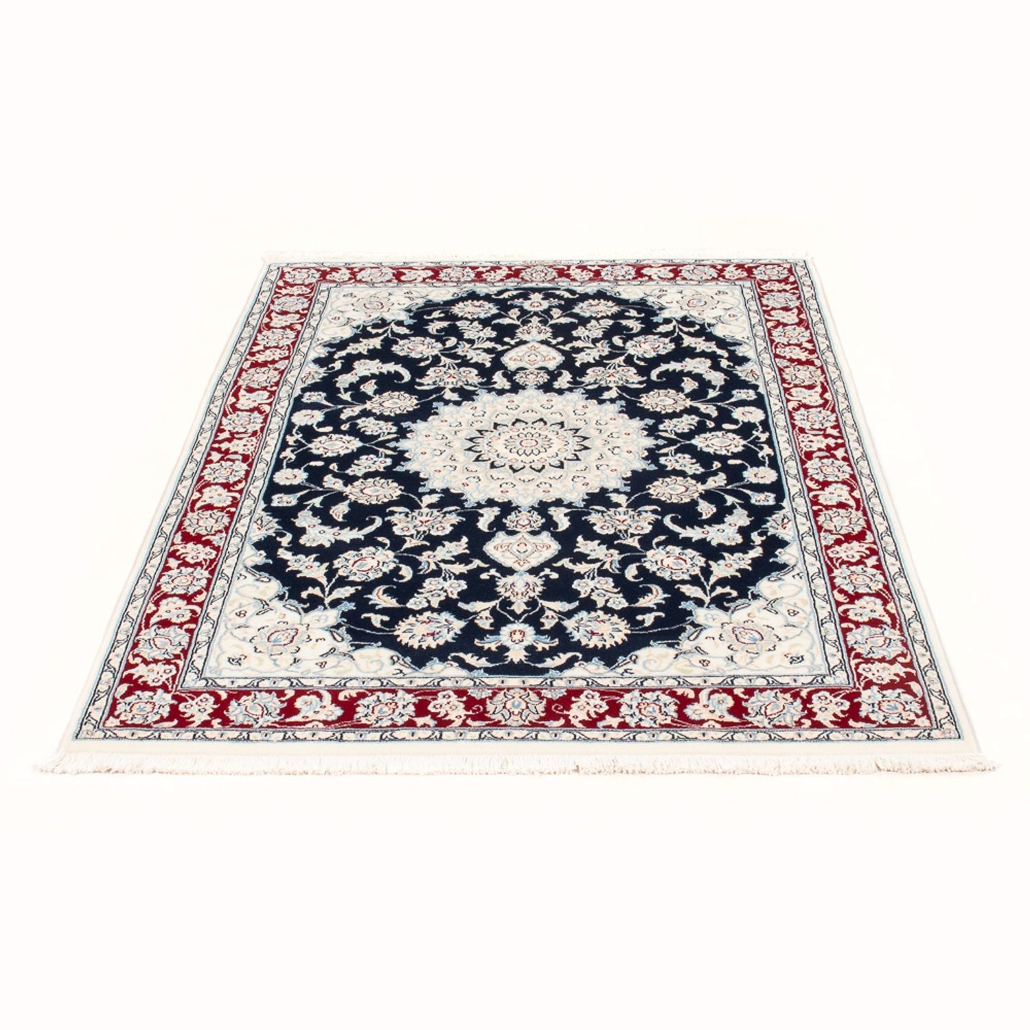 Perserteppich - Nain - Royal - 151 x 105 cm - dunkelblau