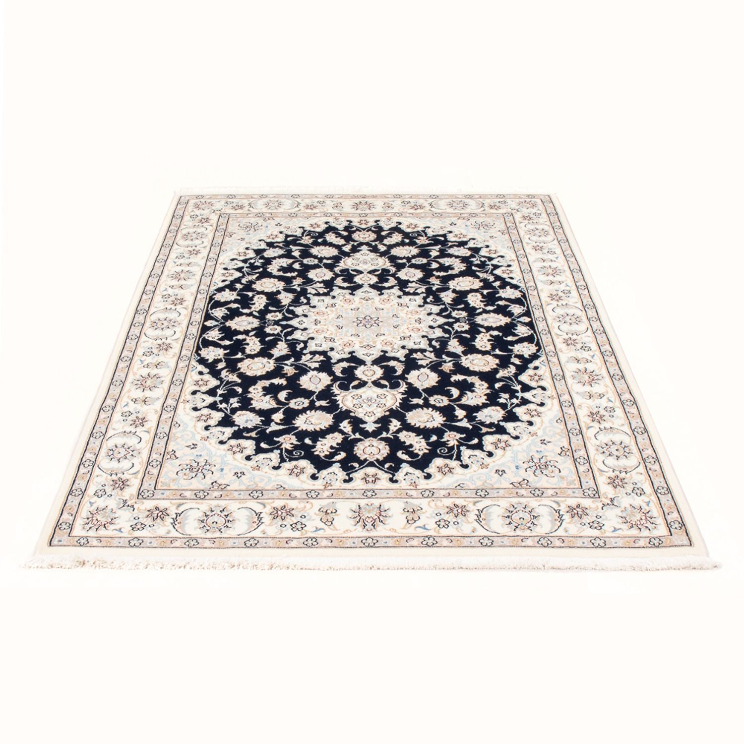 Perserteppich - Nain - Royal - 173 x 118 cm - dunkelblau