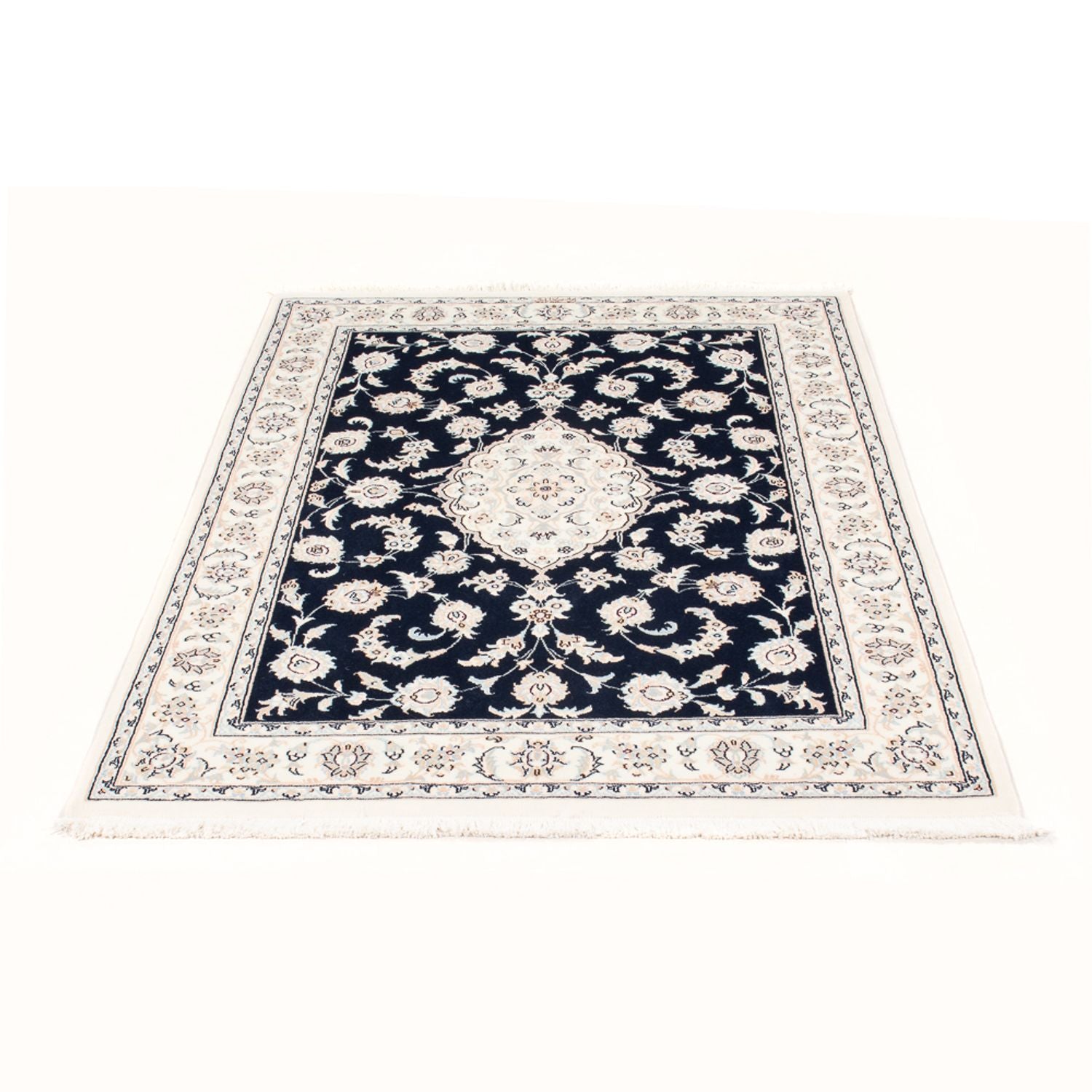 Perserteppich - Nain - Royal - 155 x 105 cm - dunkelblau