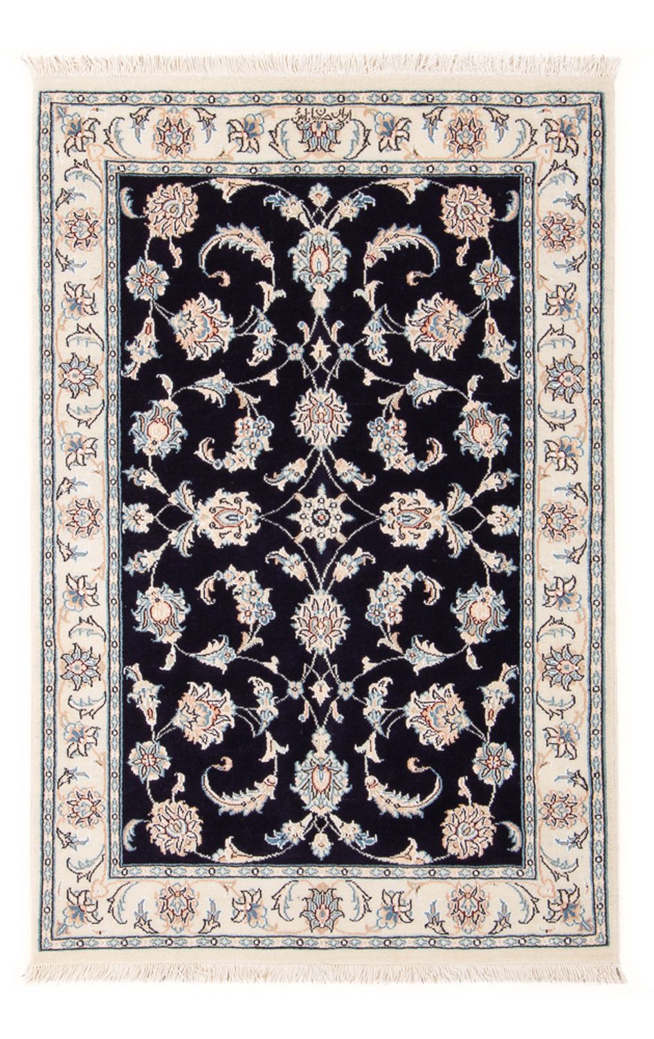 Perserteppich - Nain - Premium - 125 x 80 cm - dunkelblau