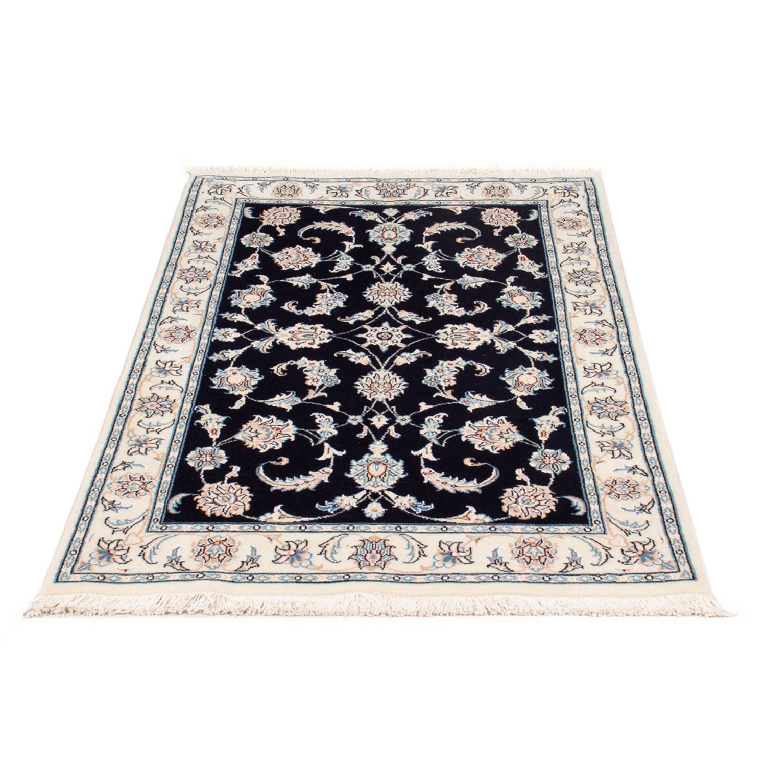 Perserteppich - Nain - Premium - 125 x 80 cm - dunkelblau