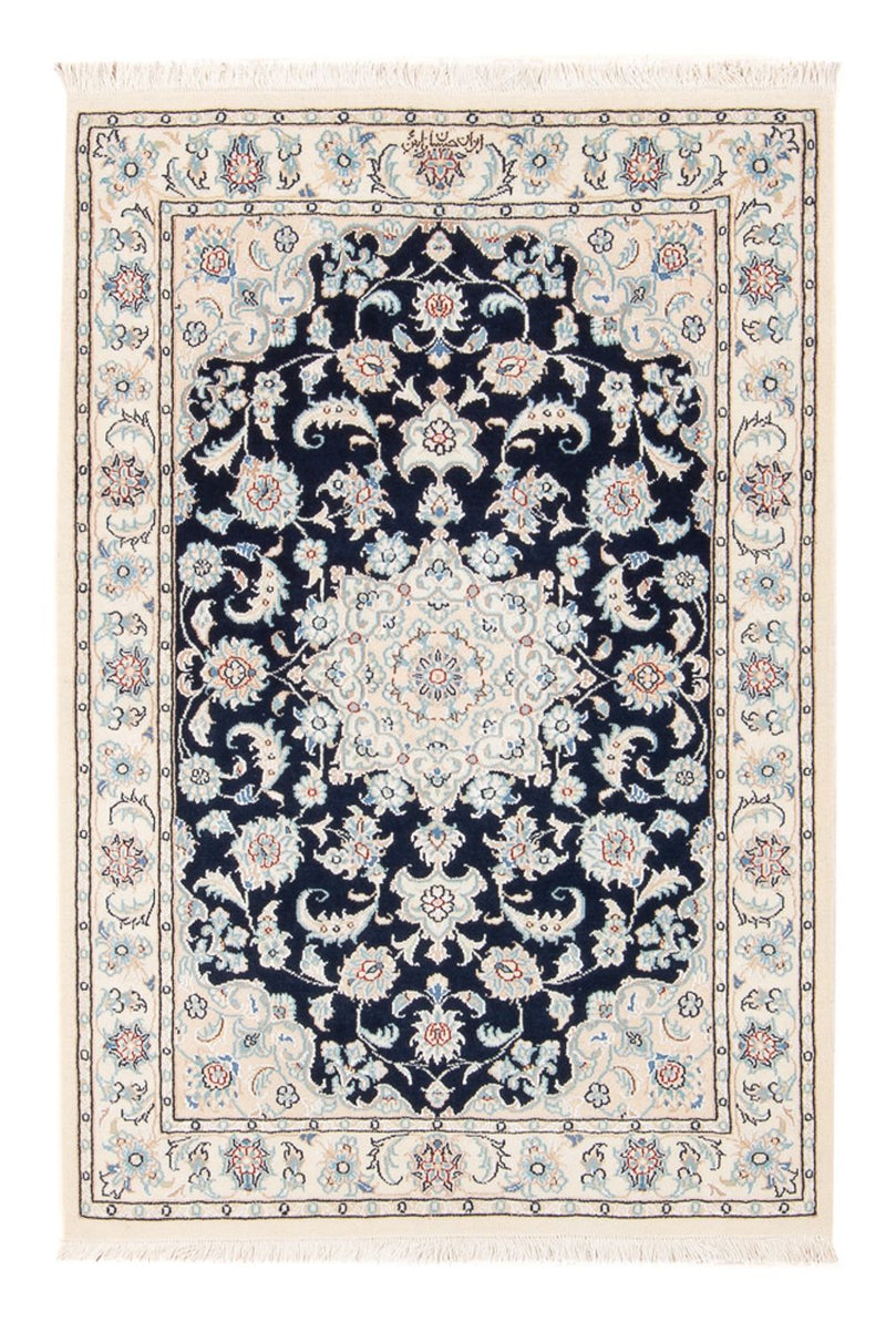 Perserteppich - Nain - Premium - 117 x 80 cm - dunkelblau
