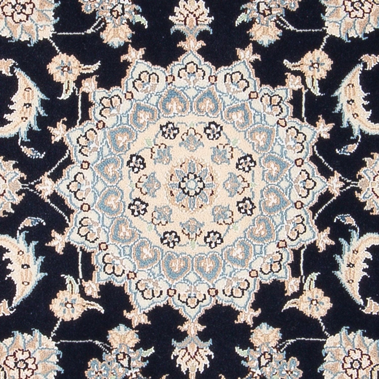 Perserteppich - Nain - Premium - 122 x 81 cm - dunkelblau