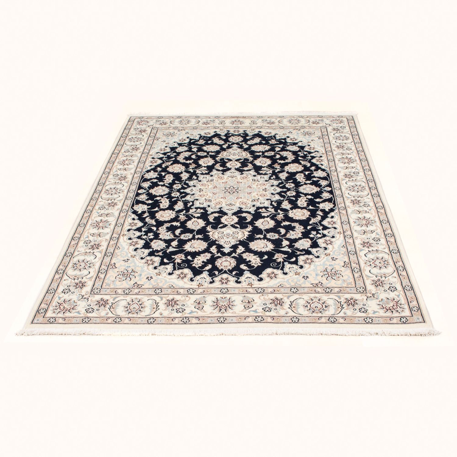 Perserteppich - Nain - Royal - 173 x 121 cm - dunkelblau