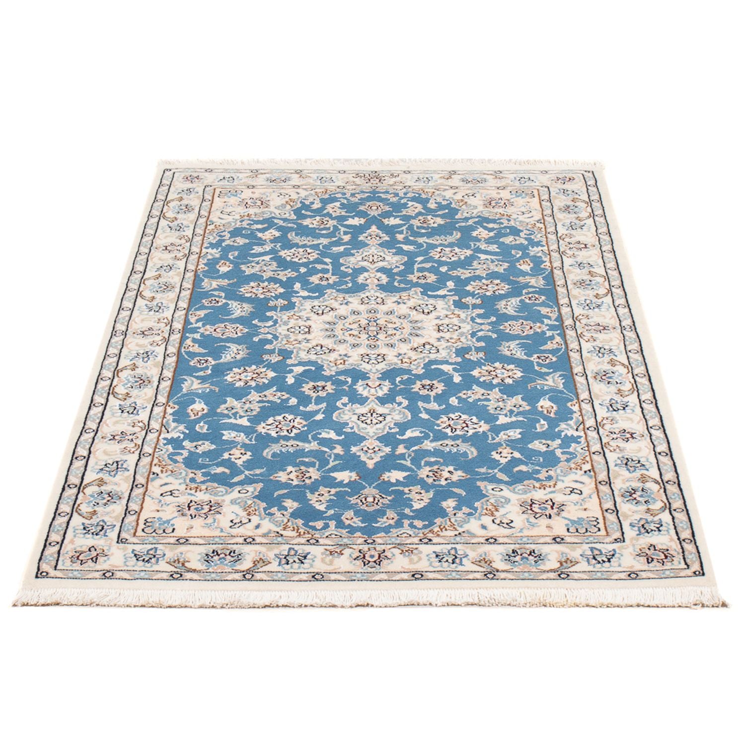 Perserteppich - Nain - Premium - 138 x 76 cm - hellblau