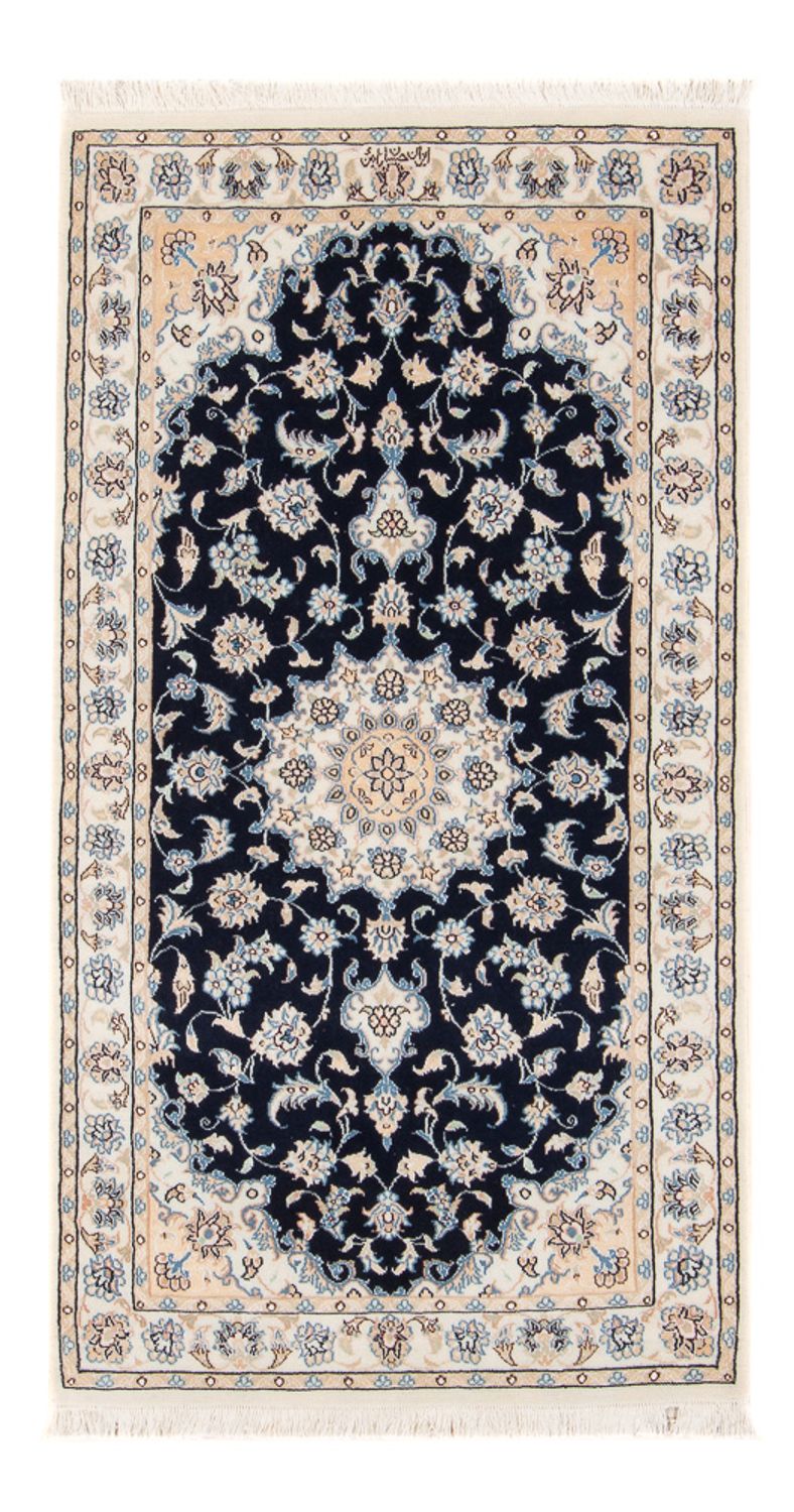 Perserteppich - Nain - Premium - 134 x 74 cm - dunkelblau