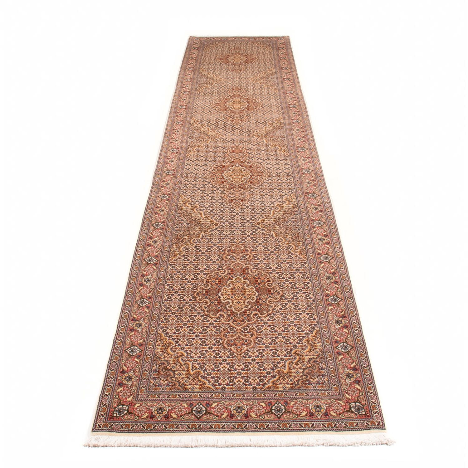 Läufer Perser - Täbriz - Royal - 400 x 80 cm - beige