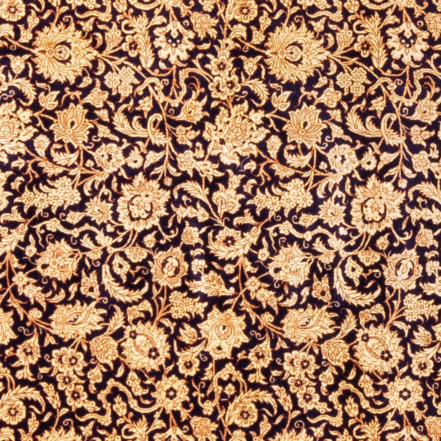 Seidenteppich - Ghom Seide - Premium quadratisch  - 247 x 243 cm - dunkelbeige