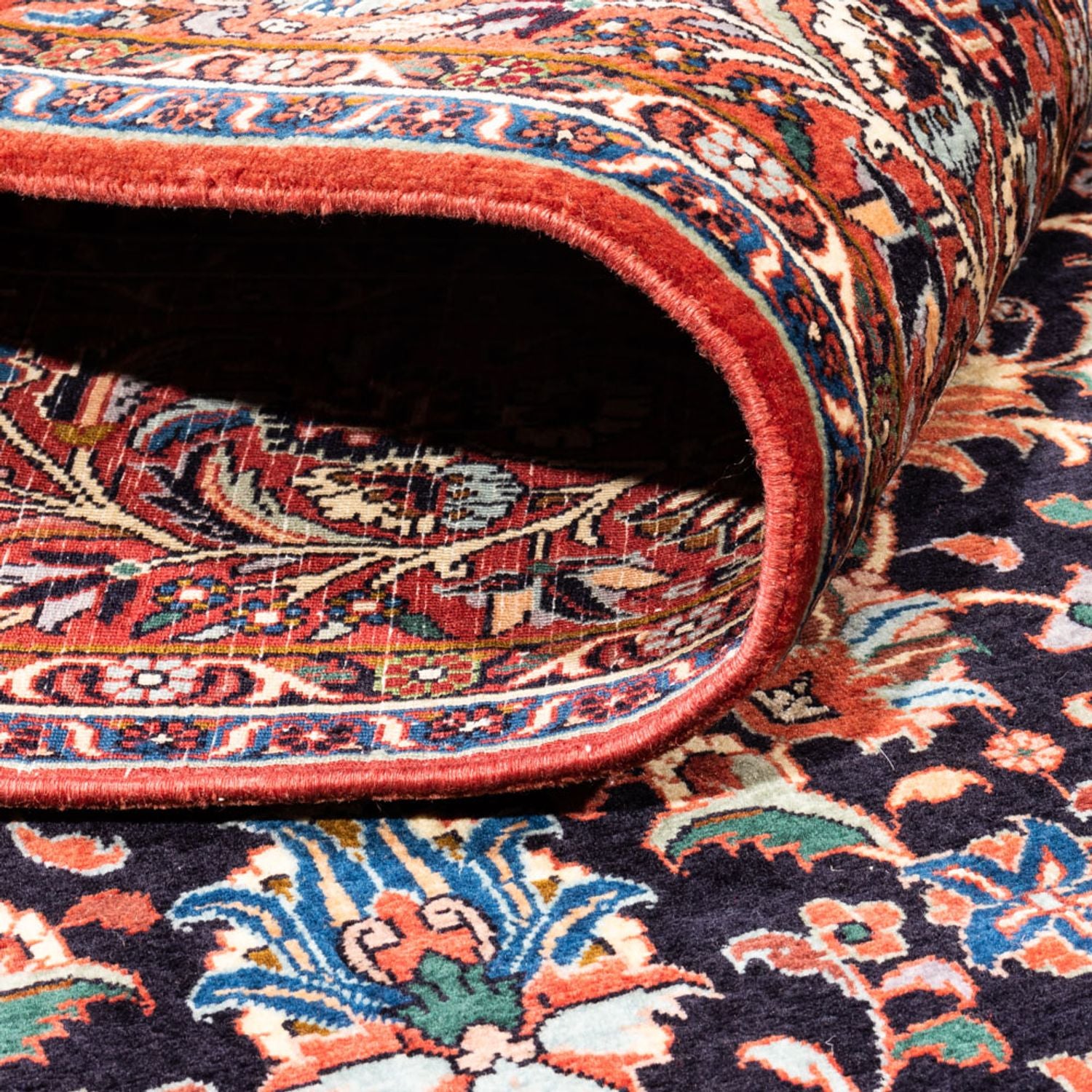 Perserteppich - Bidjar quadratisch  - 250 x 248 cm - dunkelblau
