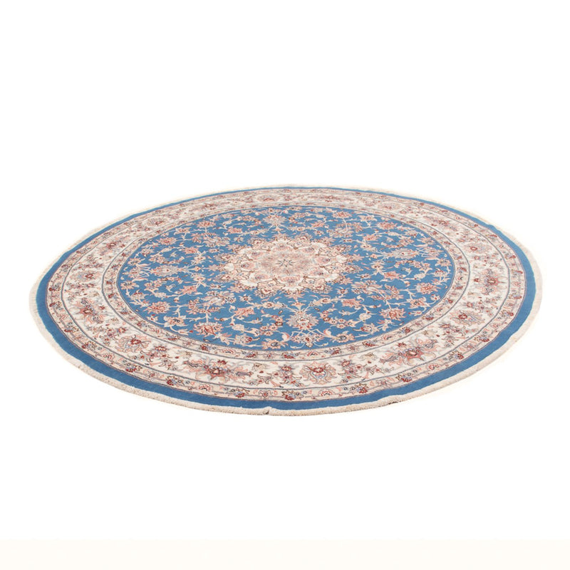 Perserteppich - Täbriz - Royal rund  - 200 x 200 cm - blau