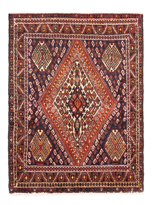 Perserteppich - Nomadic - 127 x 98 cm - bordeauxrot