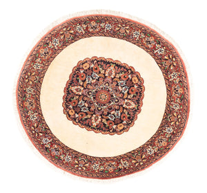 Perserteppich - Bidjar - Royal rund  - 100 x 100 cm - creme