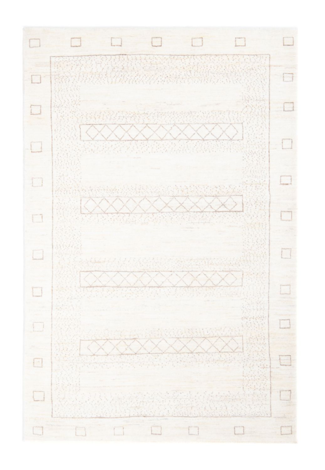 Gabbeh Teppich - Perser - 180 x 120 cm - weiß