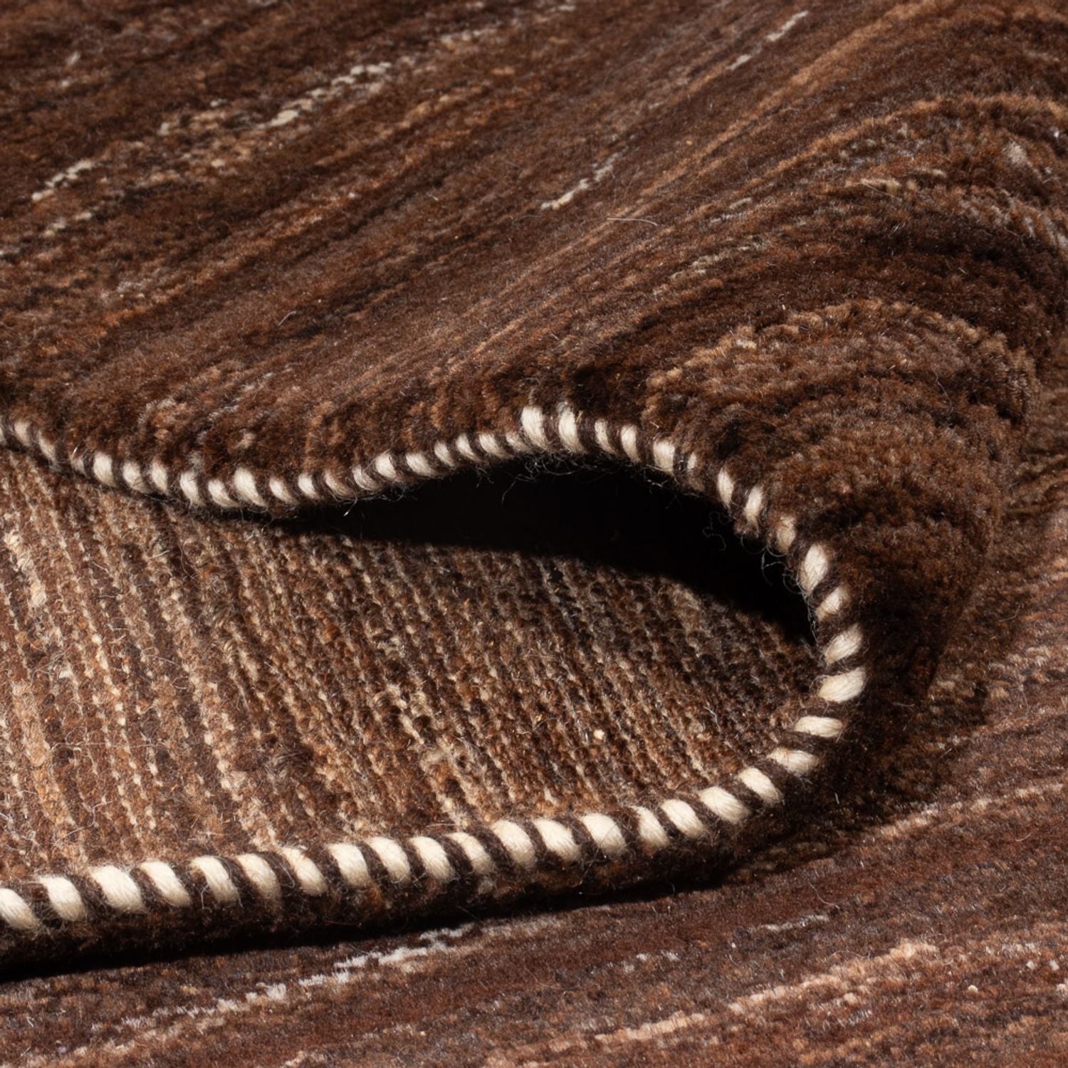 Gabbeh Teppich - Perser - 248 x 215 cm - dunkelbraun