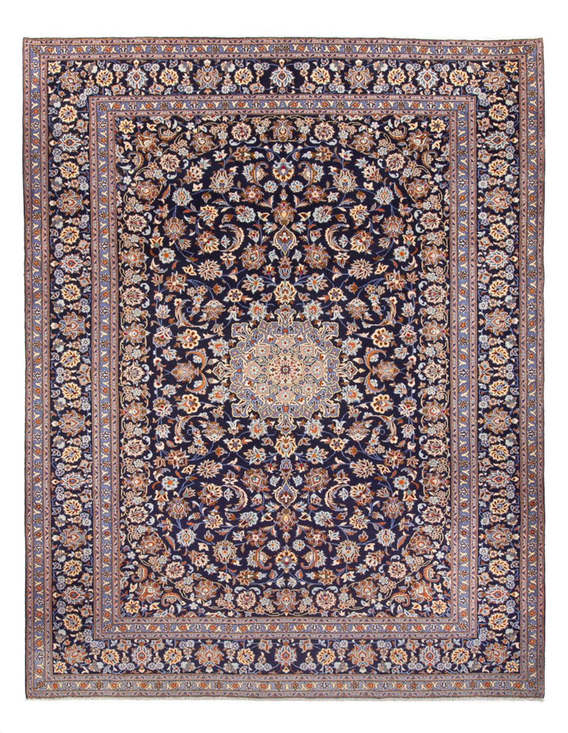 Perserteppich - Keshan - 395 x 292 cm - dunkelblau
