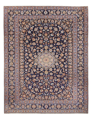 Perserteppich - Keshan - 395 x 292 cm - dunkelblau