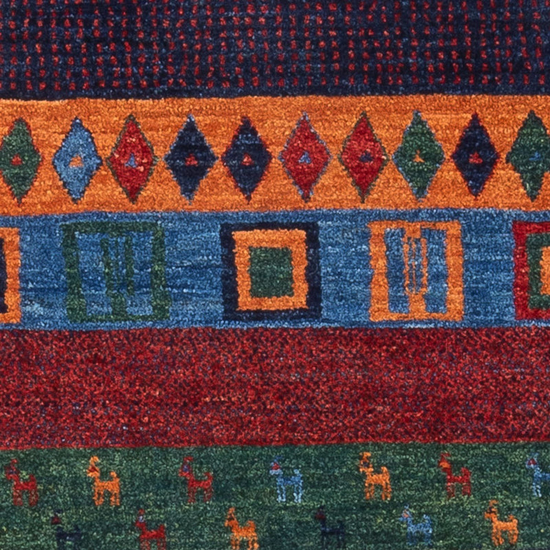 Gabbeh Teppich - Loribaft Perser - 129 x 83 cm - mehrfarbig