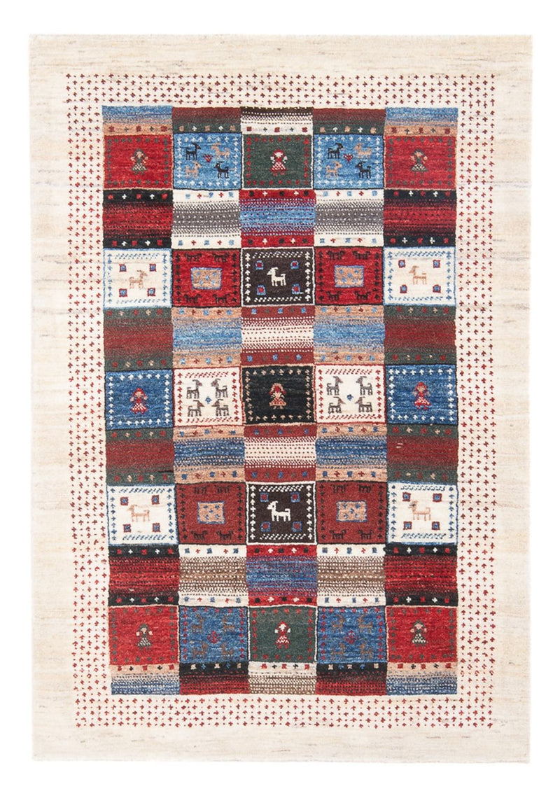 Gabbeh Teppich - Loribaft Perser - 128 x 82 cm - mehrfarbig
