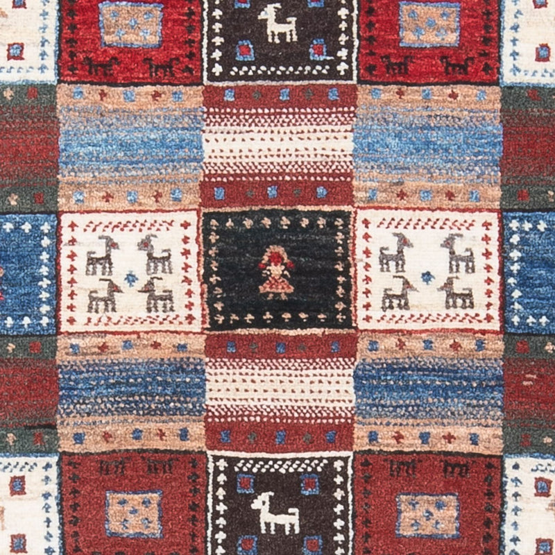 Gabbeh Teppich - Loribaft Perser - 128 x 82 cm - mehrfarbig