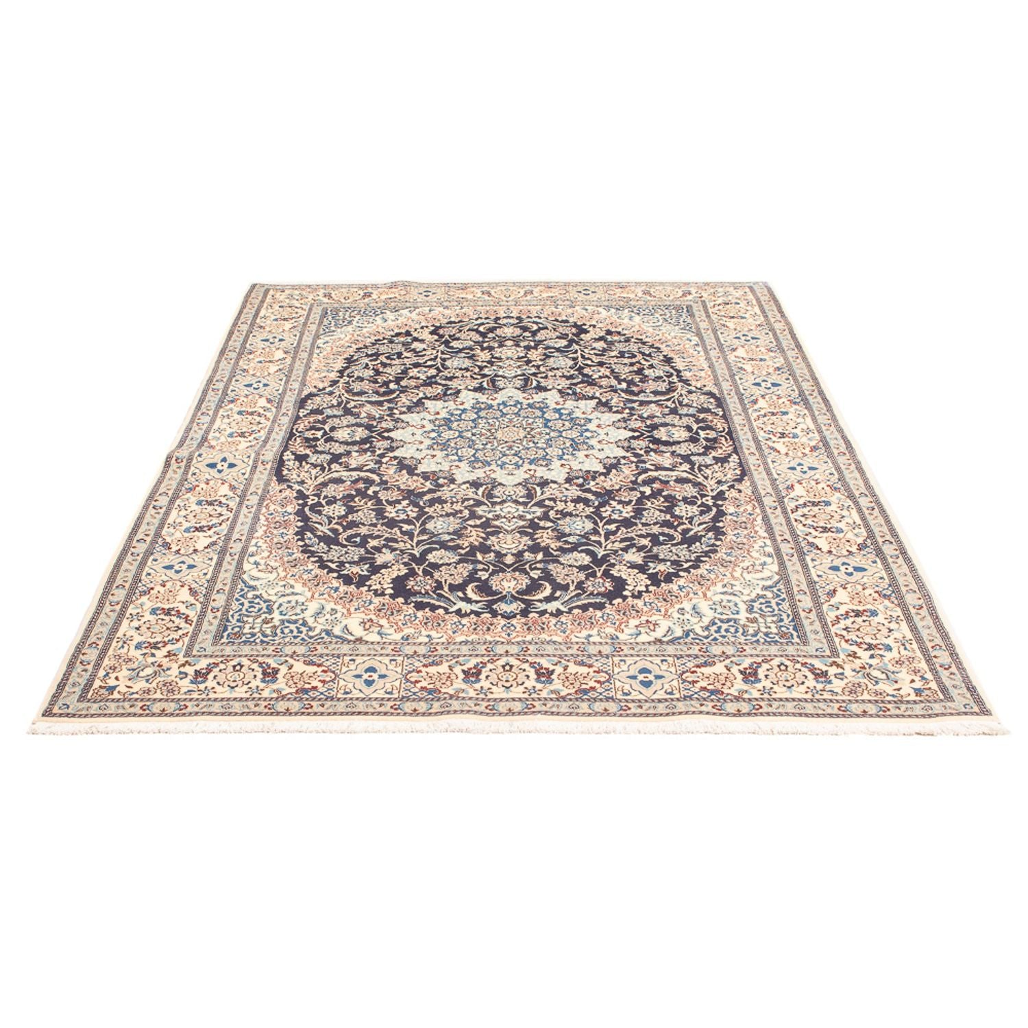 Perserteppich - Nain - Premium - 195 x 130 cm - dunkelblau