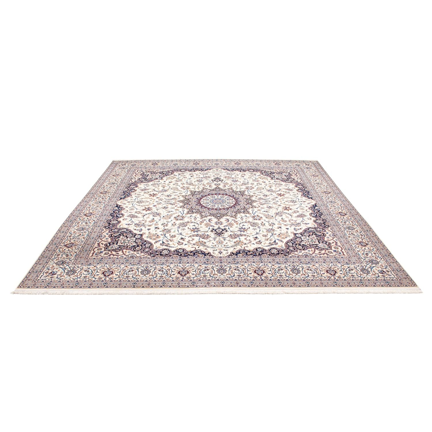 Perserteppich - Nain - Premium quadratisch  - 308 x 308 cm - creme