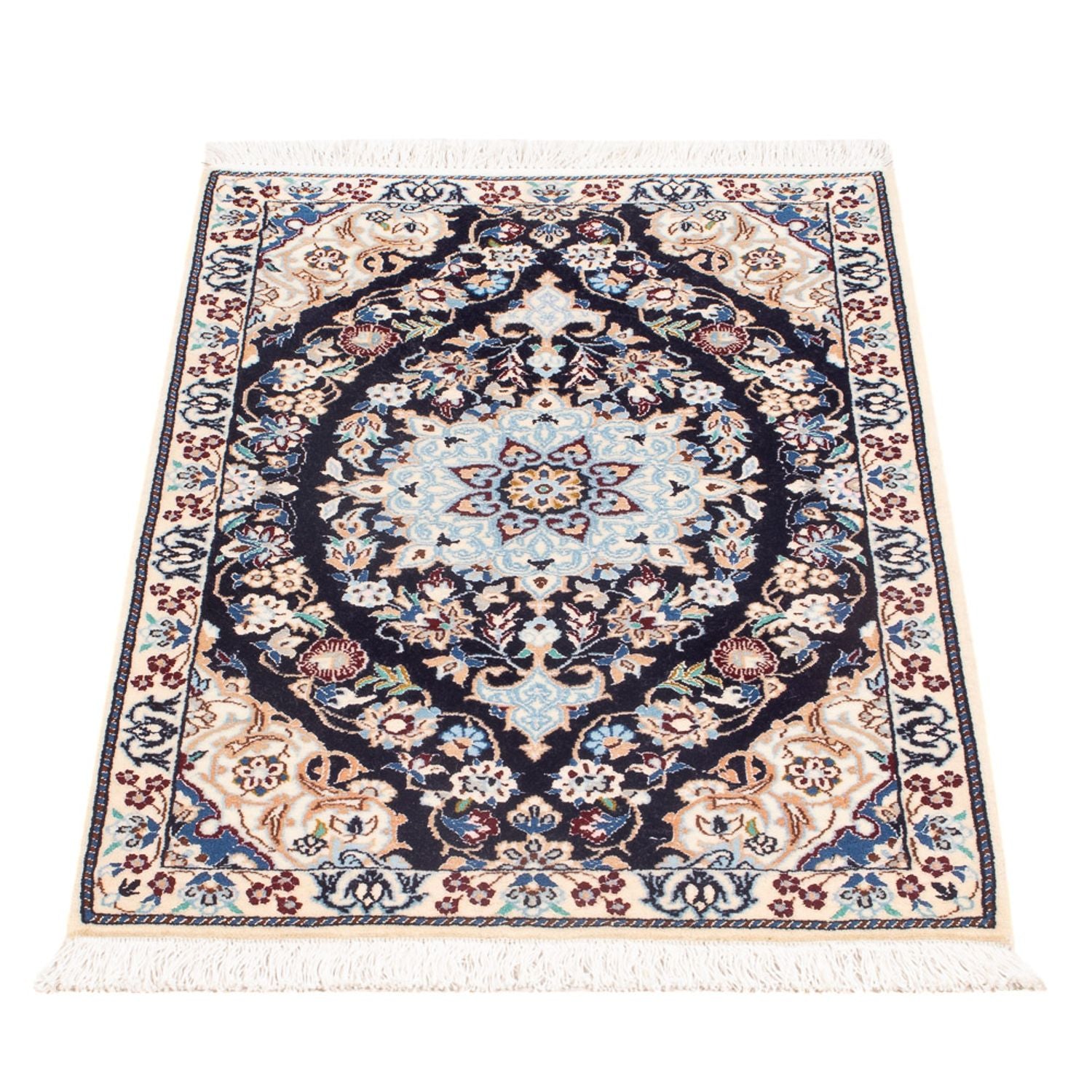 Perserteppich - Nain - Premium - 77 x 50 cm - hellblau
