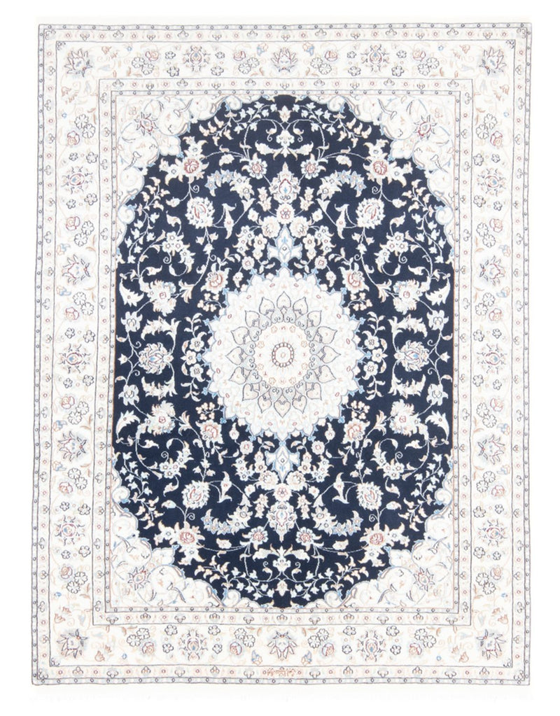 Perserteppich - Nain - Royal - 196 x 147 cm - dunkelblau