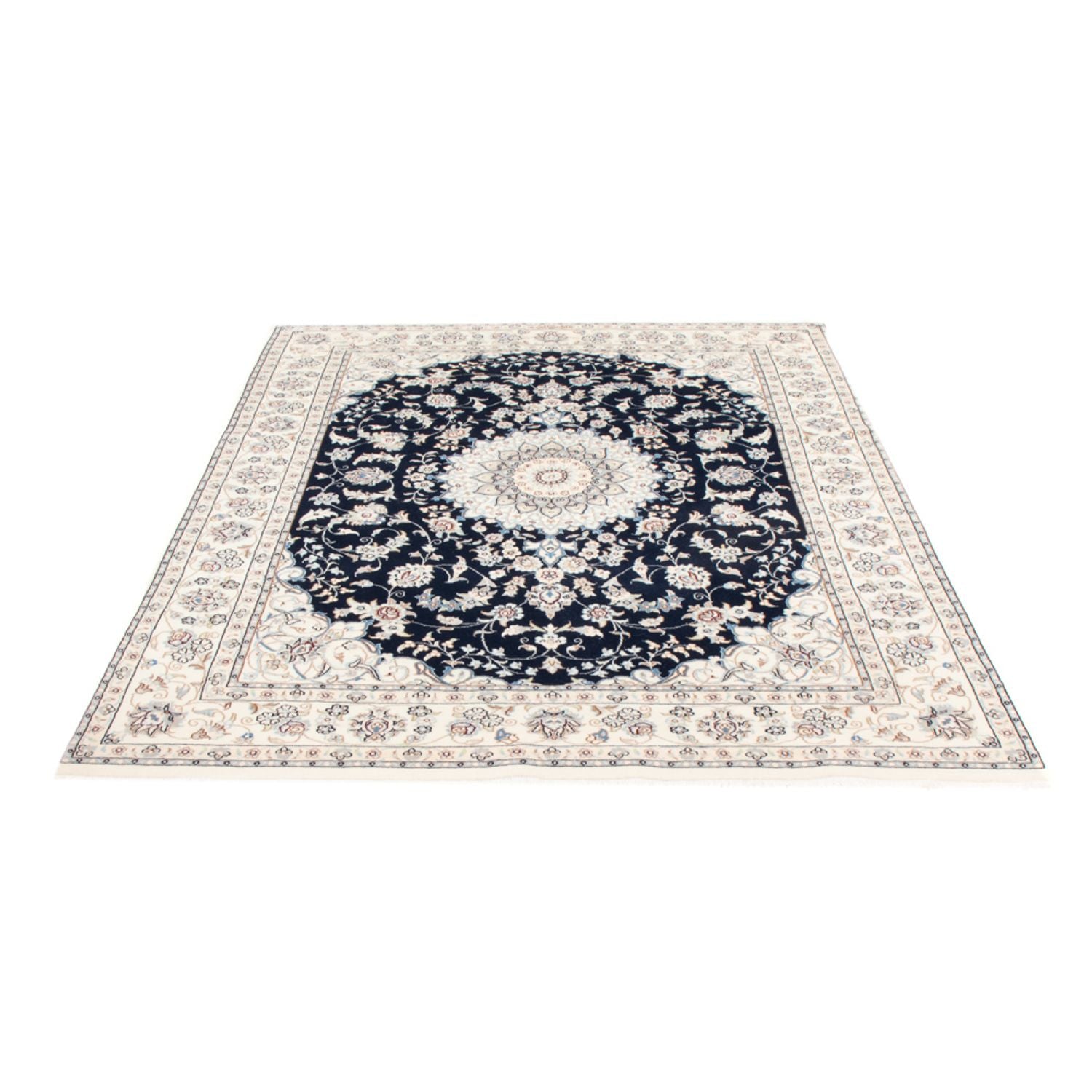 Perserteppich - Nain - Royal - 196 x 147 cm - dunkelblau