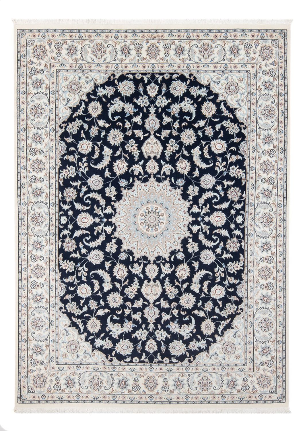 Perserteppich - Nain - Premium - 202 x 150 cm - dunkelblau