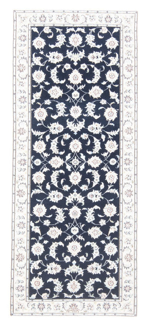 Läufer Perser - Nain - Royal - 194 x 82 cm - dunkelblau