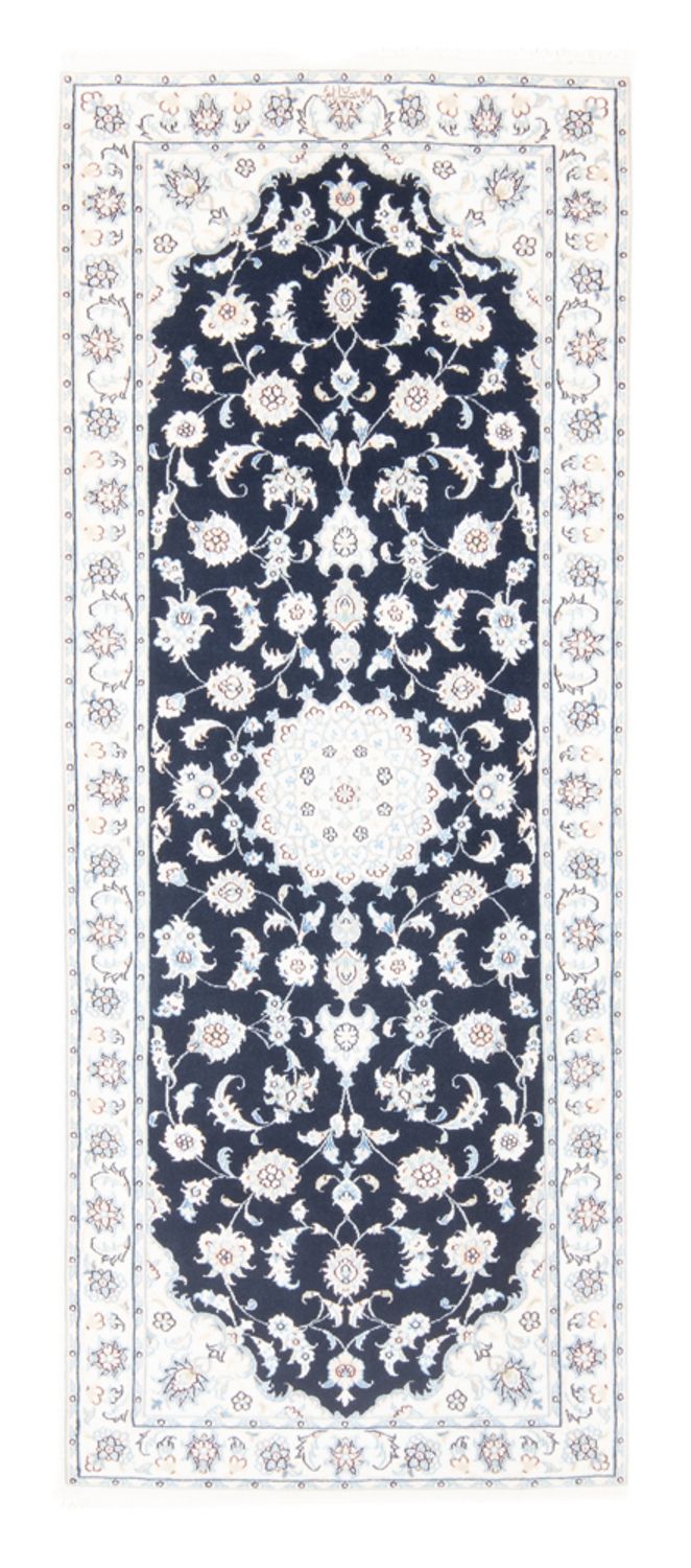 Läufer Perser - Nain - Royal - 197 x 81 cm - dunkelblau