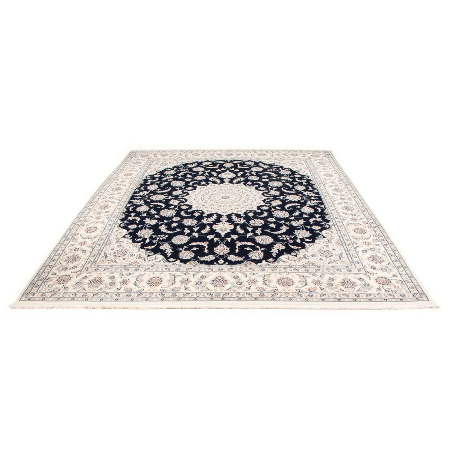 Perserteppich - Nain - Premium - 275 x 228 cm - dunkelblau