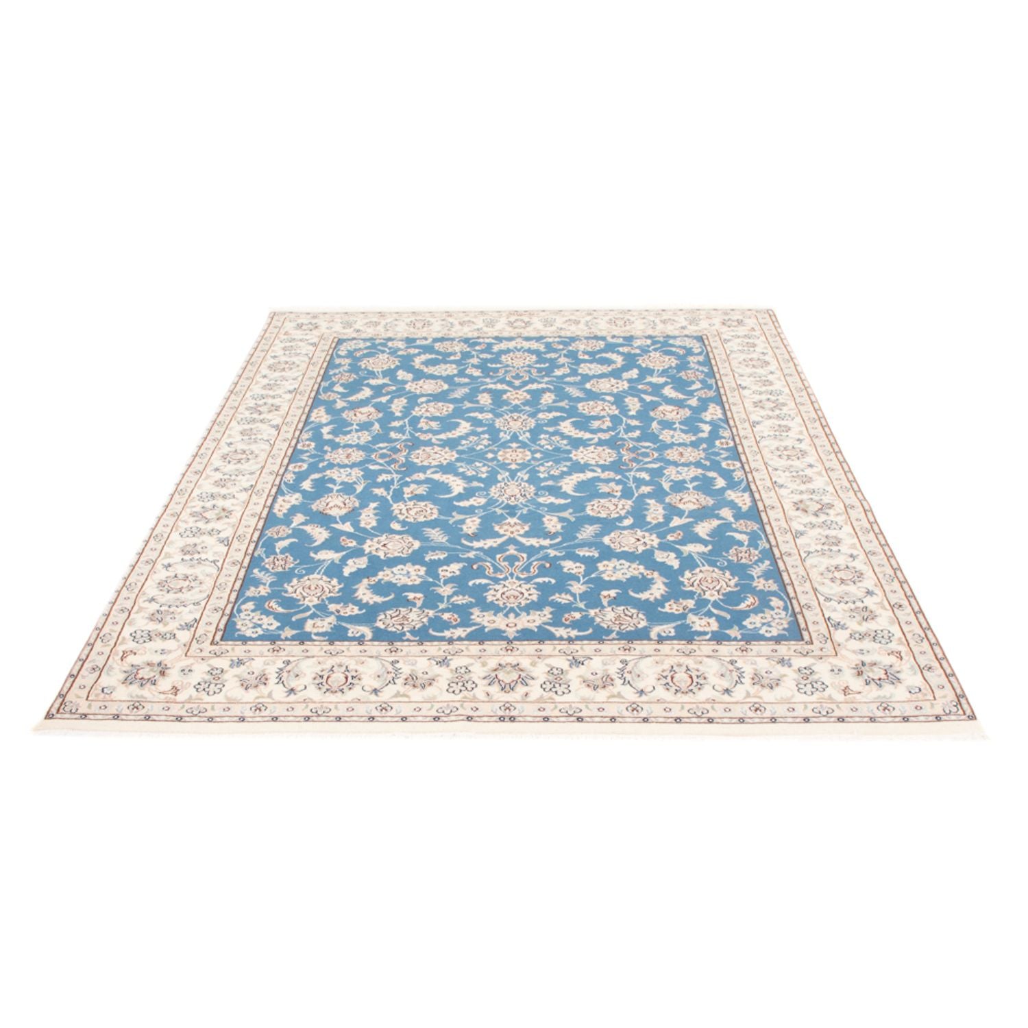 Perserteppich - Nain - Royal - 202 x 148 cm - hellblau
