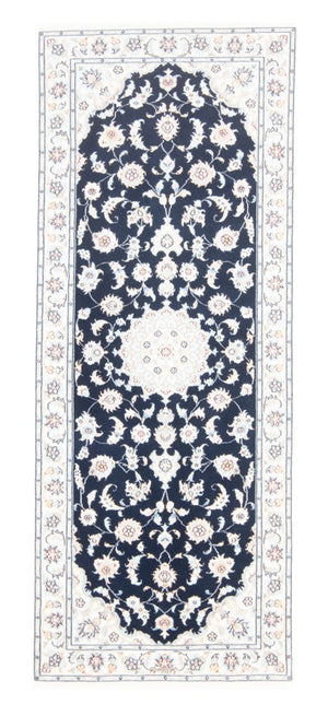 Läufer Perser - Nain - Royal - 197 x 80 cm - dunkelblau