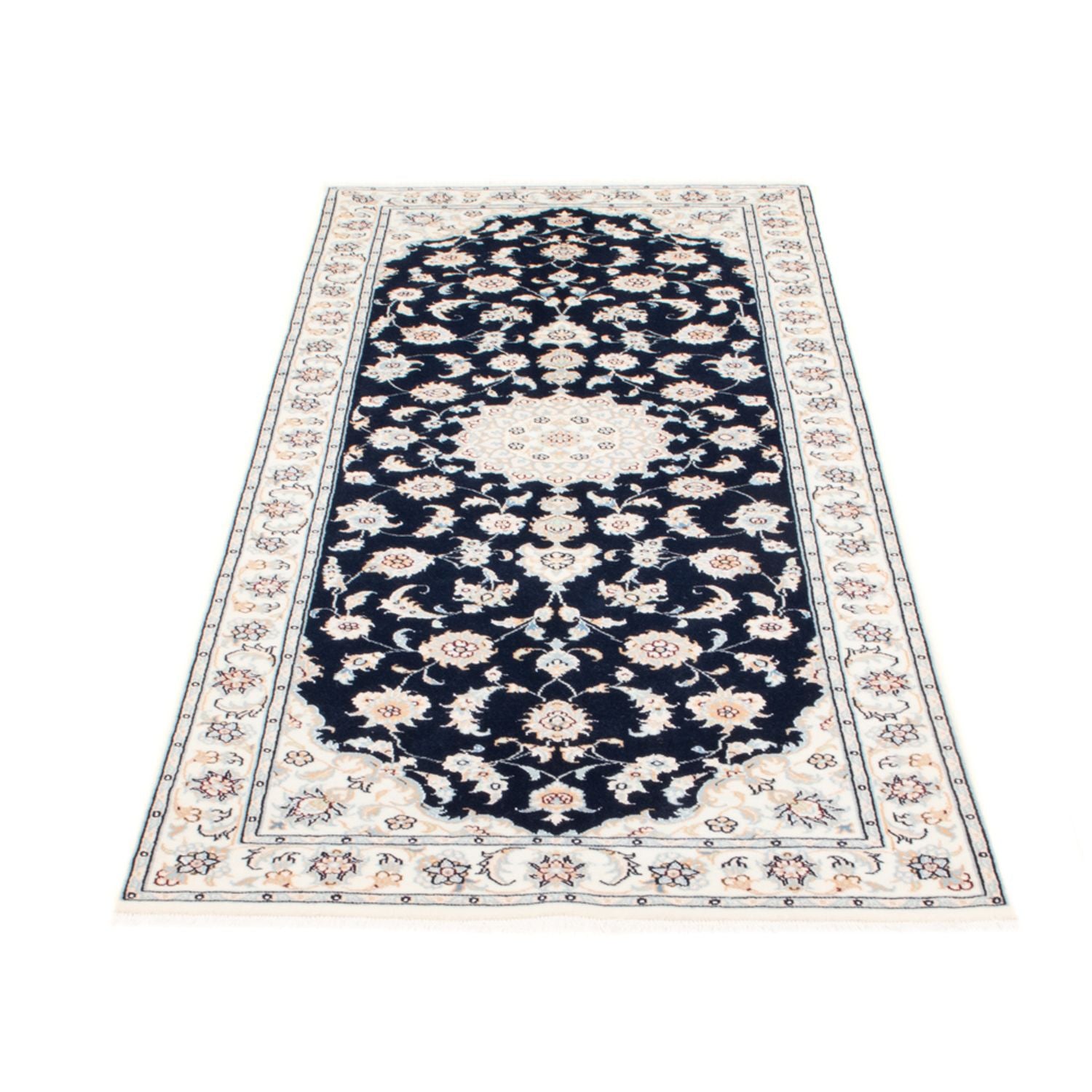 Läufer Perser - Nain - Royal - 197 x 80 cm - dunkelblau