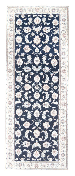 Läufer Perser - Nain - Royal - 198 x 81 cm - dunkelblau