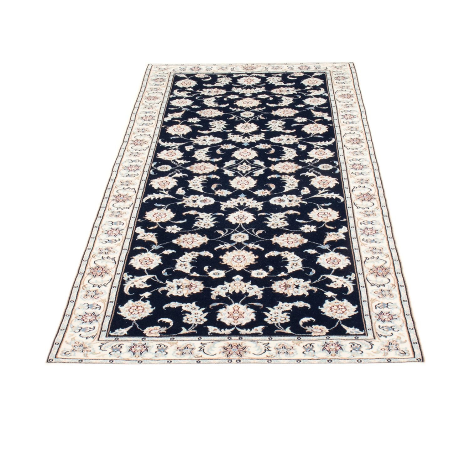 Läufer Perser - Nain - Royal - 198 x 81 cm - dunkelblau