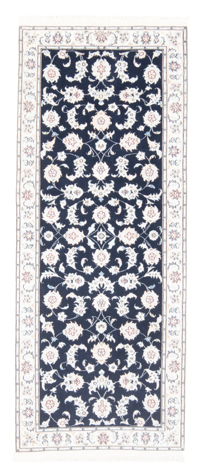 Läufer Perser - Nain - Royal - 197 x 80 cm - dunkelblau