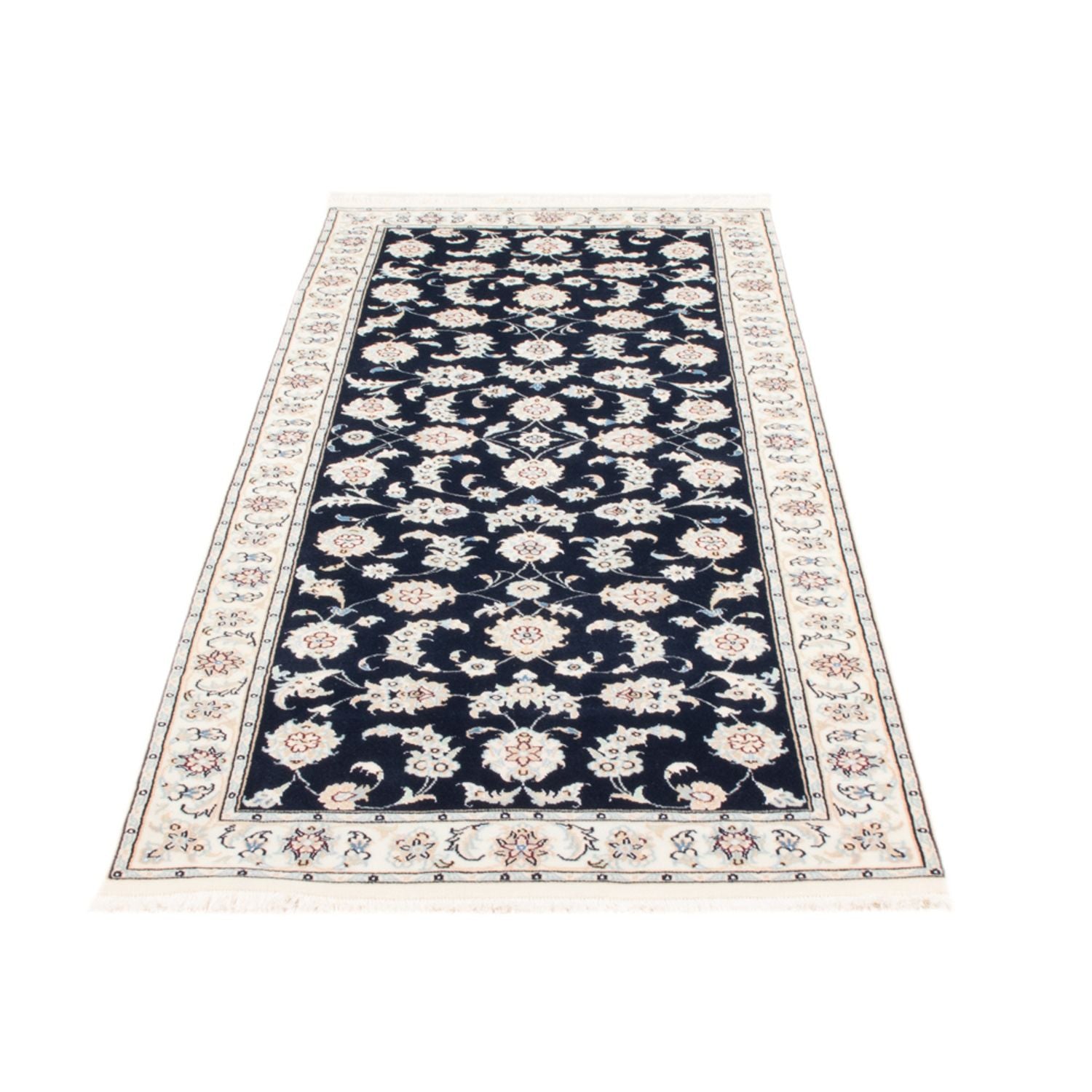 Läufer Perser - Nain - Royal - 197 x 80 cm - dunkelblau