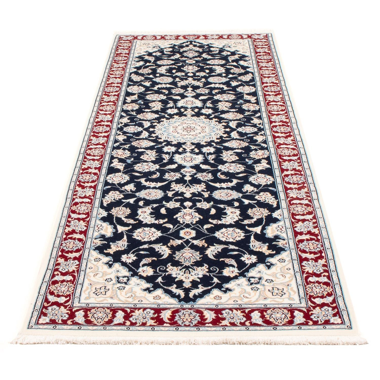 Läufer Perser - Nain - Premium - 250 x 78 cm - dunkelblau