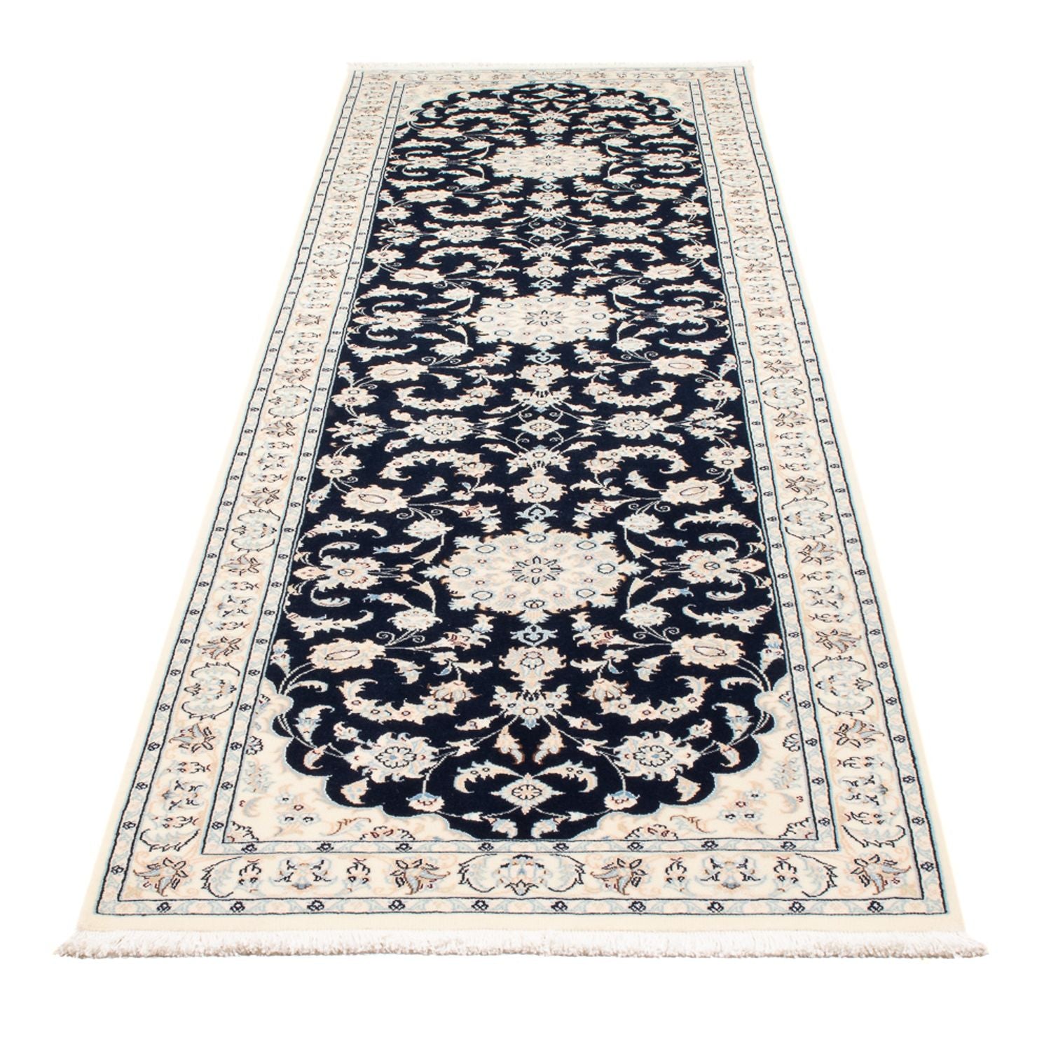 Läufer Perser - Nain - Premium - 297 x 81 cm - dunkelblau