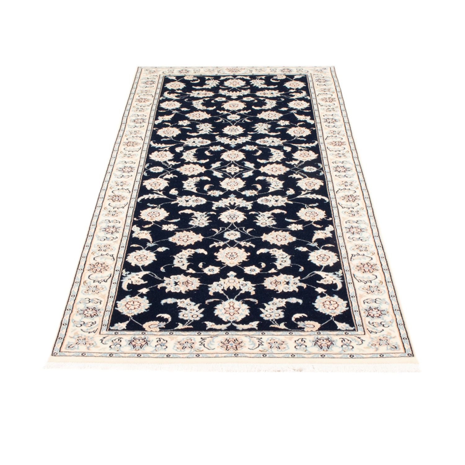 Läufer Perser - Nain - Royal - 200 x 80 cm - dunkelblau