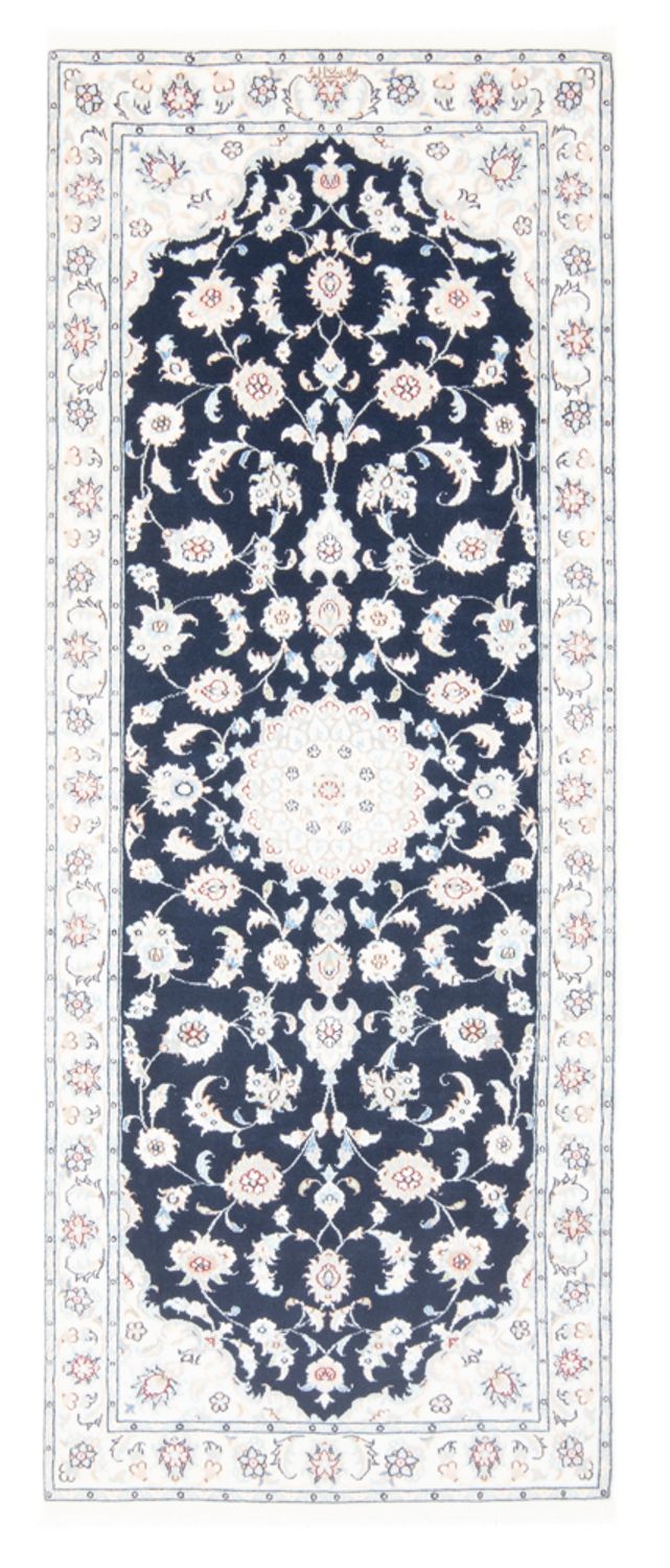 Läufer Perser - Nain - Royal - 204 x 81 cm - dunkelblau