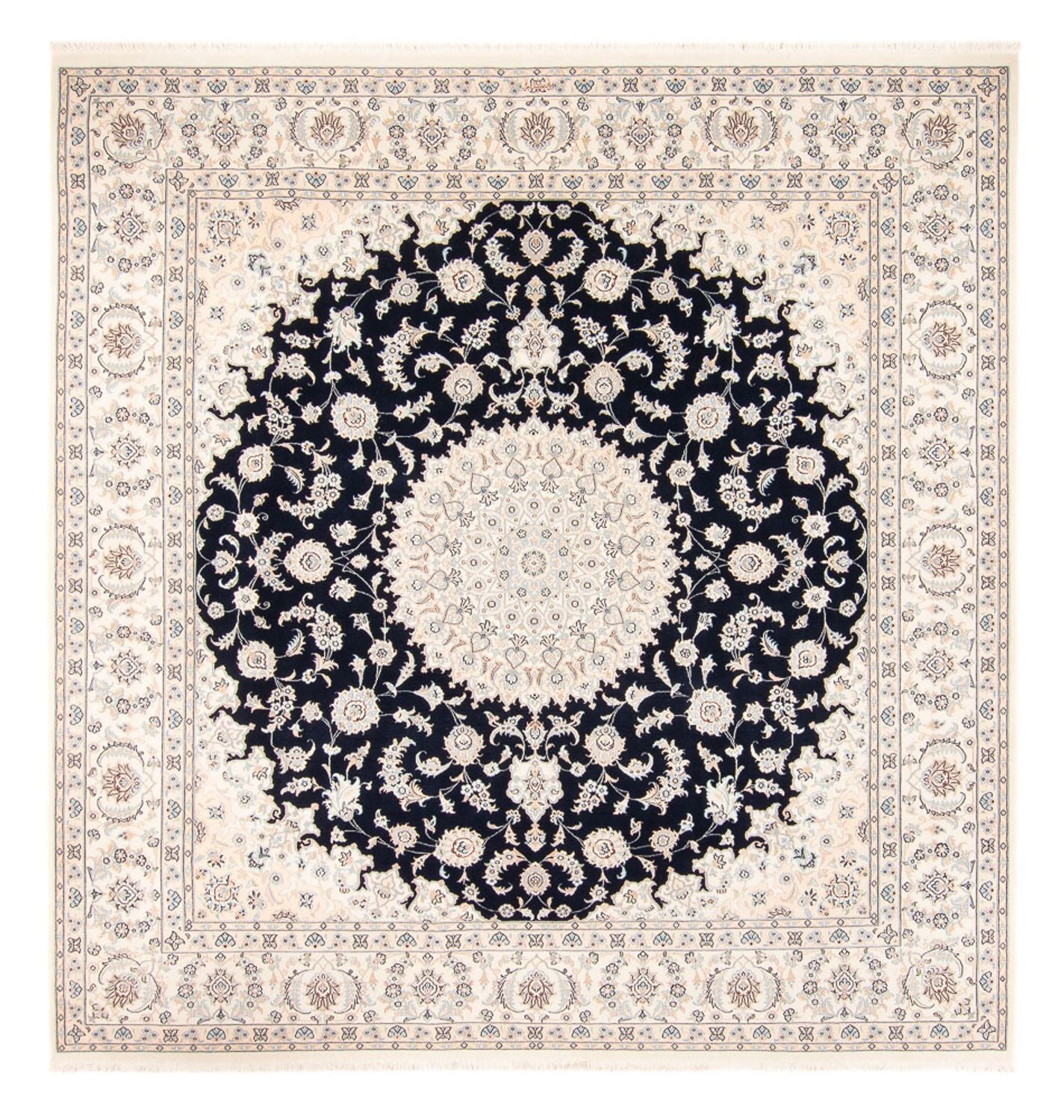 Perserteppich - Nain quadratisch  - 259 x 247 cm - dunkelblau