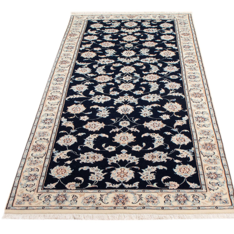 Läufer Perser - Nain - Royal - 207 x 80 cm - dunkelblau