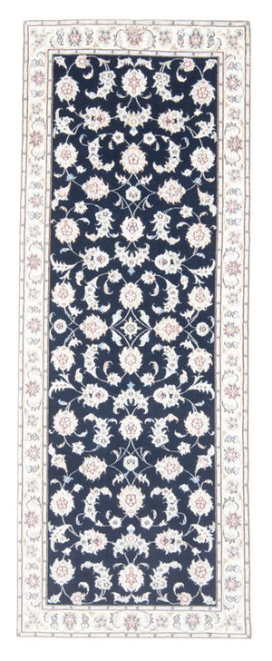 Läufer Perser - Nain - Royal - 203 x 79 cm - dunkelblau