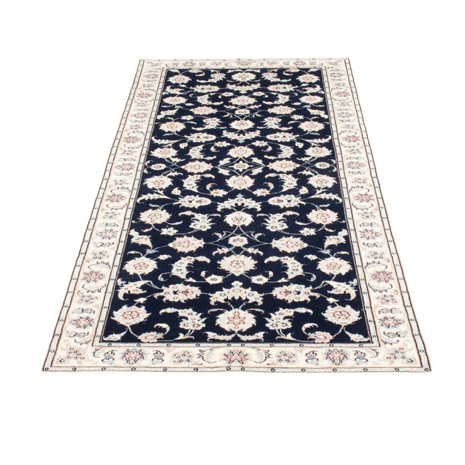 Läufer Perser - Nain - Royal - 203 x 79 cm - dunkelblau