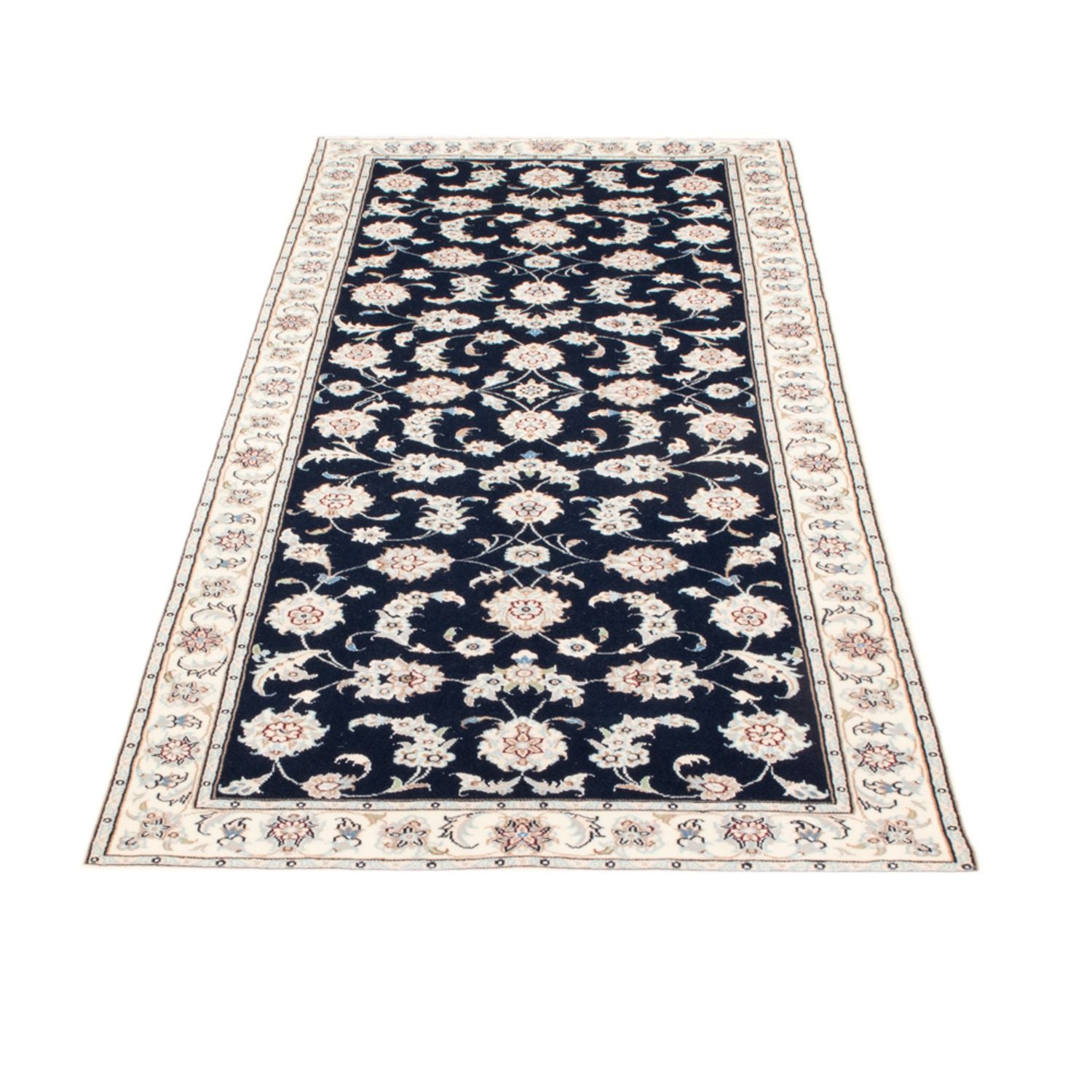 Läufer Perser - Nain - Royal - 205 x 78 cm - dunkelblau