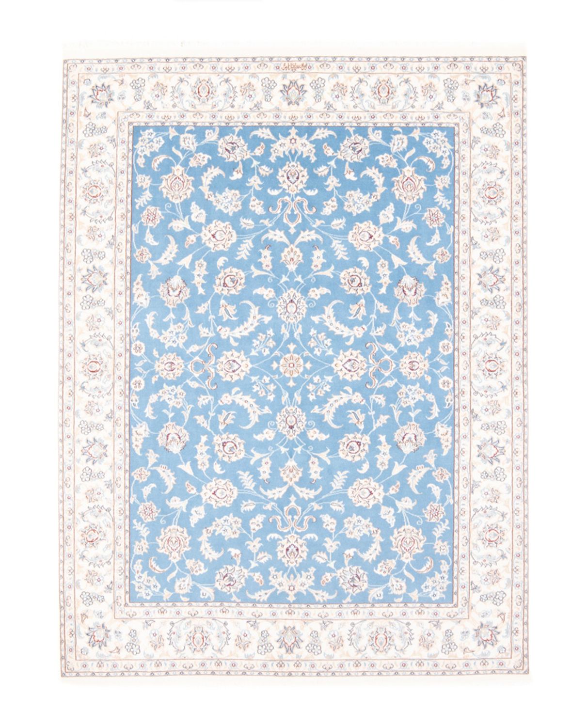 Perserteppich - Nain - Royal - 196 x 150 cm - hellblau